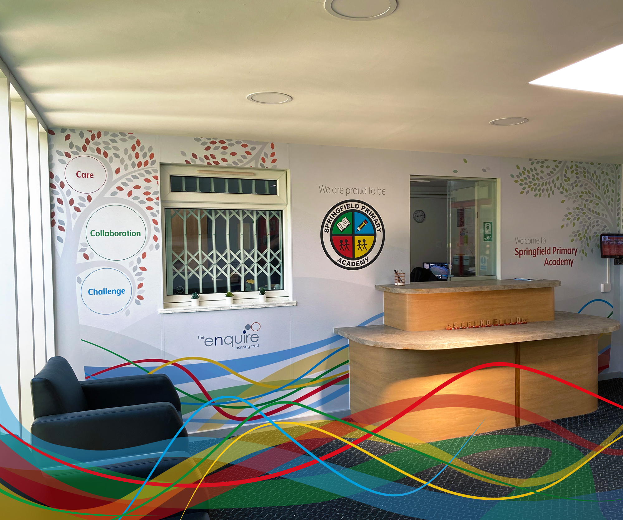 Springfield primary academy wall graphics