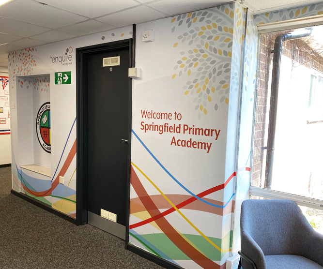 Springfield primary academy wall graphics