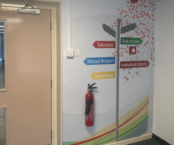 Springfield primary academy wall graphics