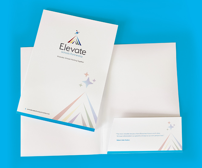 Elevate schools partnership stationary design