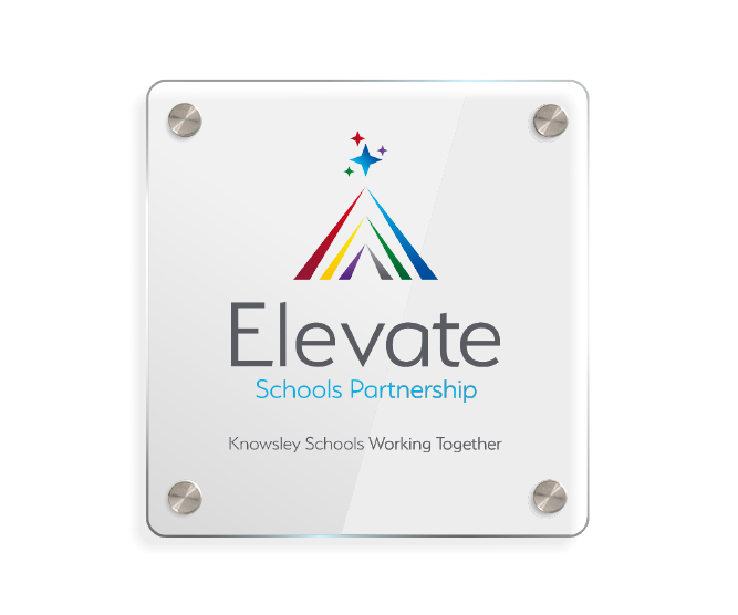 Elevate schools partnership signage design