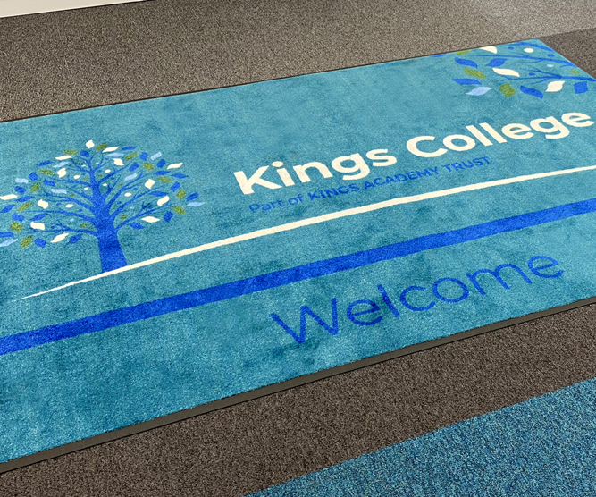 Kings college branded entrance mat