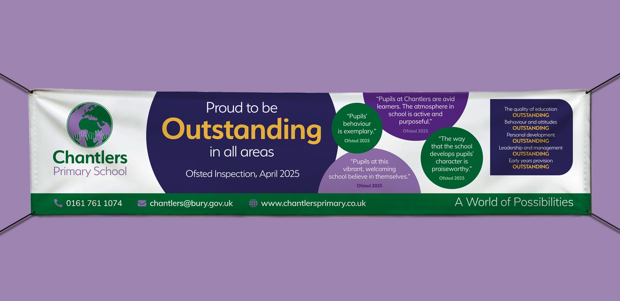 School Ofsted results banner