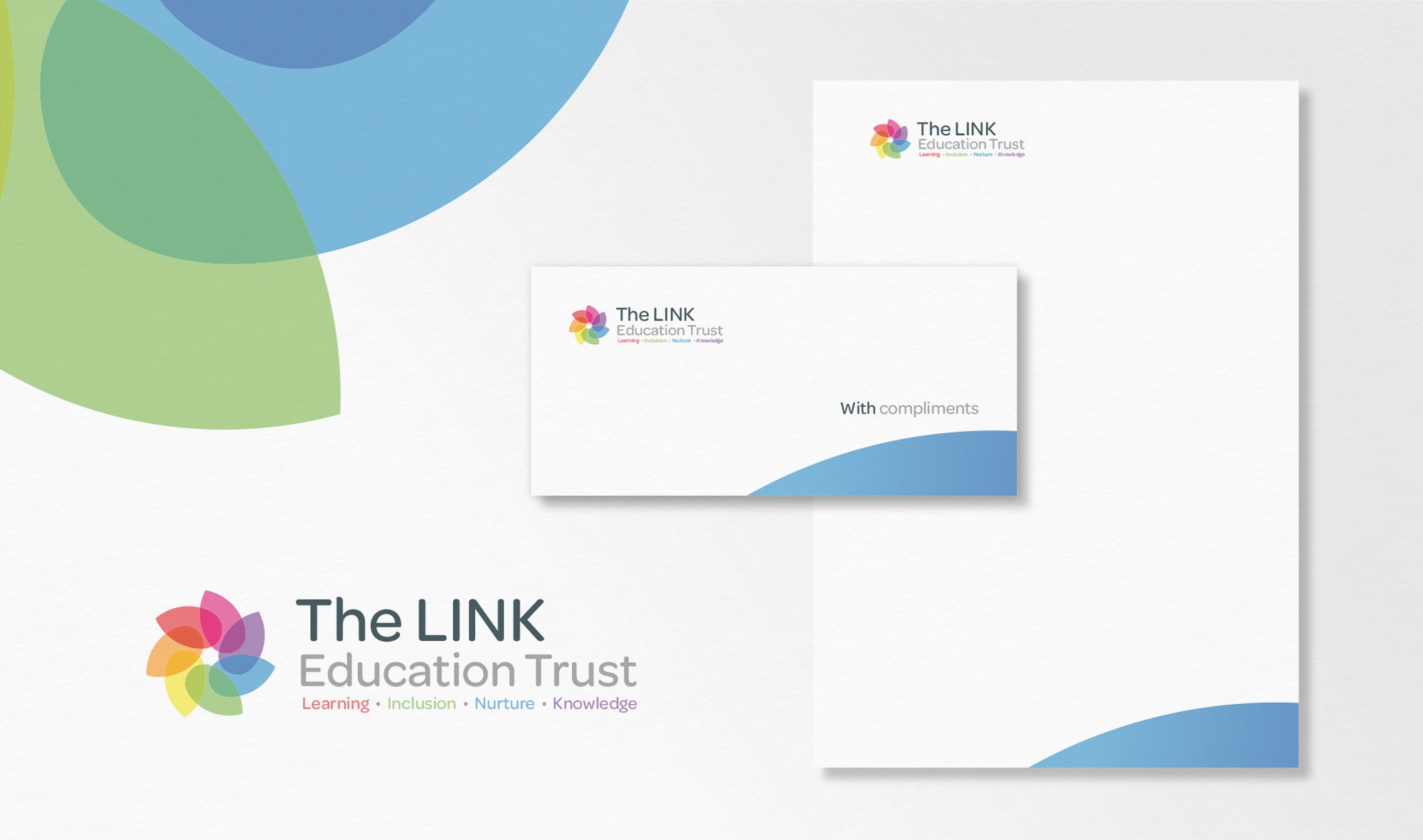School stationary design including letterheads and compliment slips for the Link Education Trust