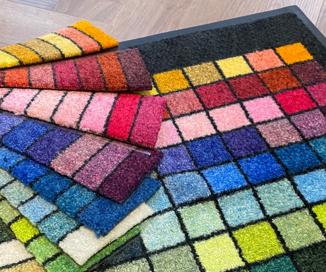 Colour swatches for school entrance mats