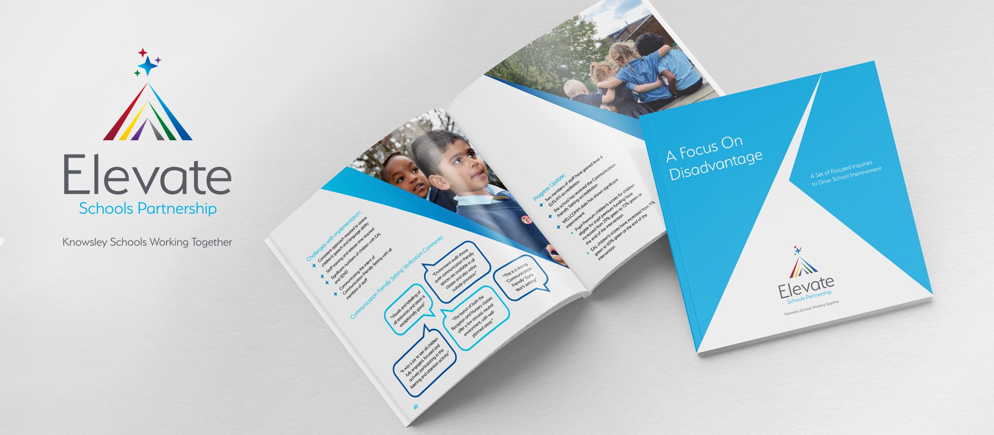 Brochure design for Elevate Schools Partnership
