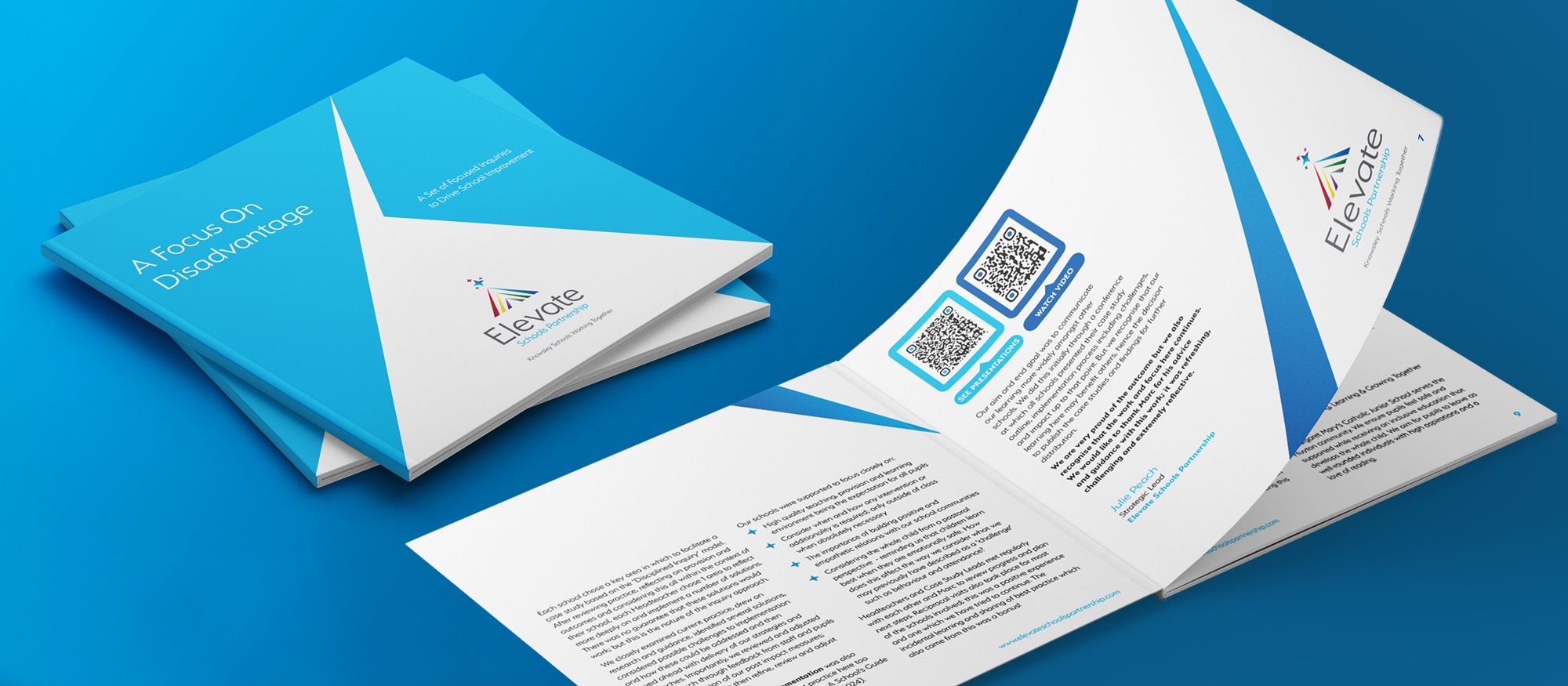 Brochure design for Elevate Schools Partnership