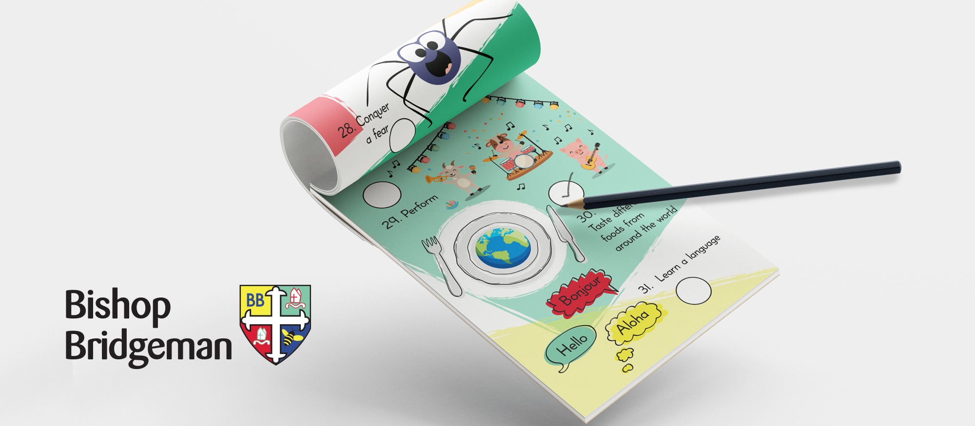 School booklet design - 100 Things to Do Before You Leave Primary School