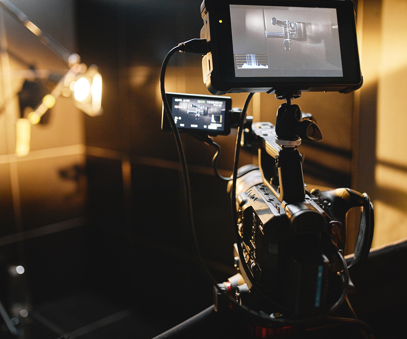 School film production services - camera set up for filming 