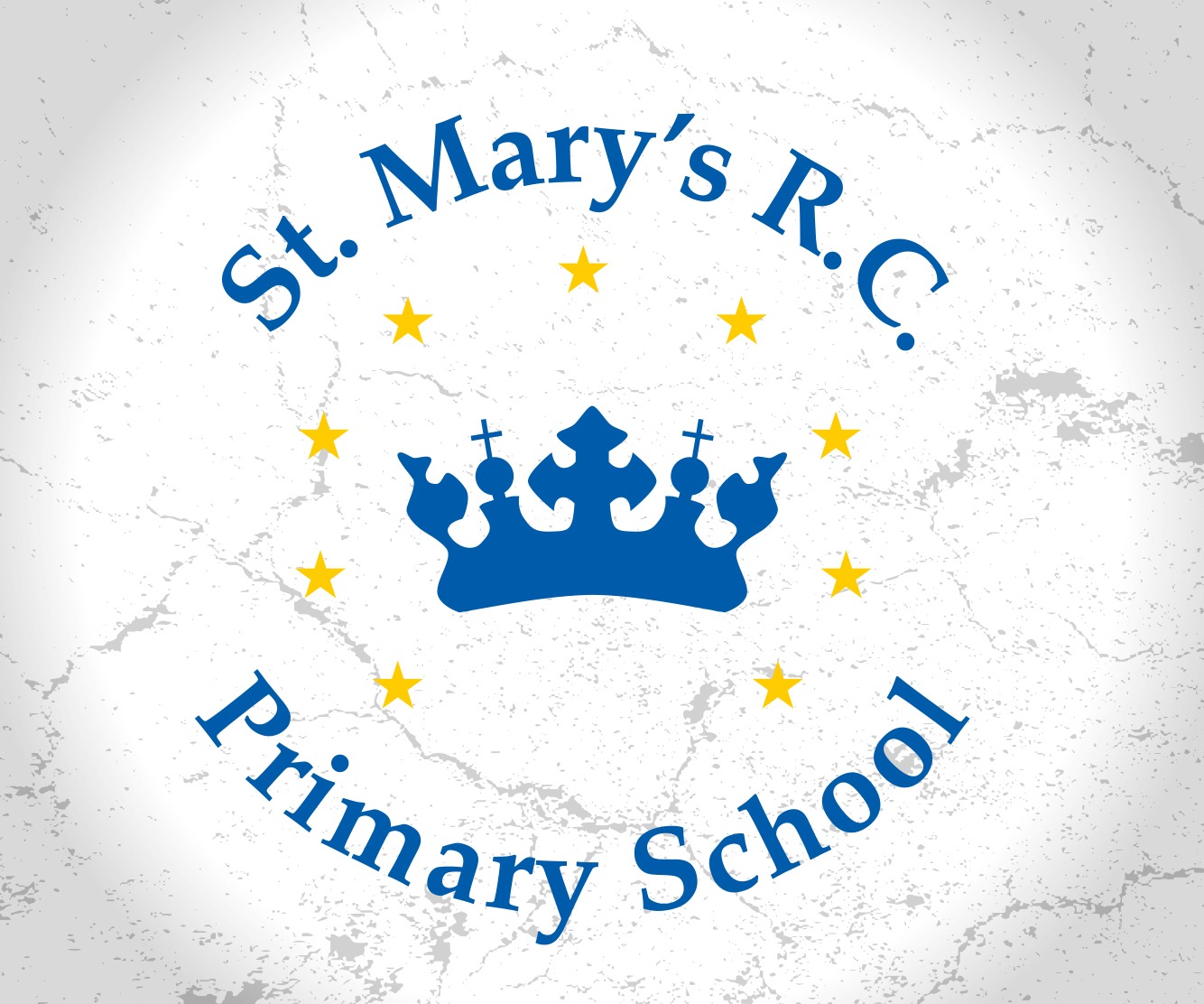 School hall wall graphics for St Mary's Catholic primary school in Swinton